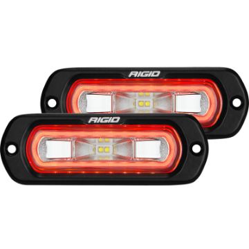 Picture of Rigid Industries SR - L Series Flush Mount LED Spreader Pair w Red Halo - Universal