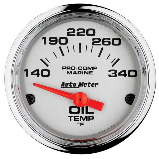 Picture of Autometer Marine Chrome Ultra - Lite 2 - 116in Electric Oil Temperature Gauge 140 - 300 Deg F