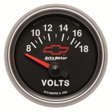 Picture of Autometer GM Bowtie Black 2 - 116 Voltmeter 8 - 18V