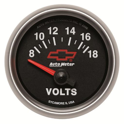 Picture of Autometer GM Bowtie Black 2 - 116 Voltmeter 8 - 18V