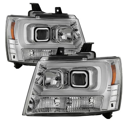 Picture of Spyder 07 - 14 Chevy Suburban15002500Tahoe V2 Projector Headlights Chrome PRO - YD - CSUB07V2 - DRL - C