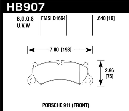 Picture of Hawk 12 - 16 Porsche 911 Carrera S DTC - 80 Front Brake Pads
