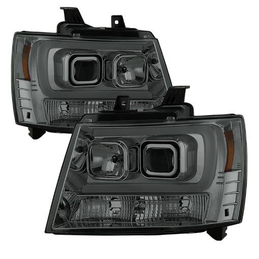 Picture of Spyder 07 - 14 Chevy Suburban15002500Tahoe V2 Projector Headlights Smoke PRO - YD - CSUB07V2 - DRL - SM
