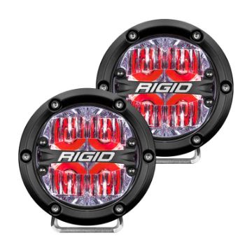 Picture of Rigid Industries 360 - Series 4in LED Off - Road Drive Beam - Red Backlight (Pair)