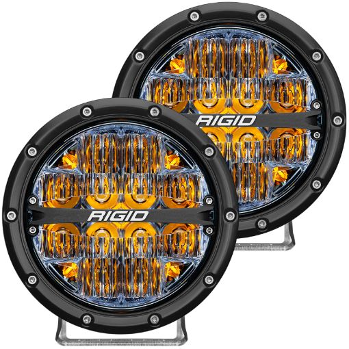 Picture of Rigid Industries 360 - Series 6in LED Off - Road Drive Beam - Amber Backlight (Pair)