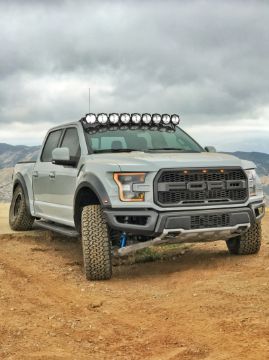 Picture of KC HiLiTES 17 - 18 Ford Raptor 57in. Pro6 Gravity LED 9 - Light 180w Combo Beam Overhead Light Bar Sys
