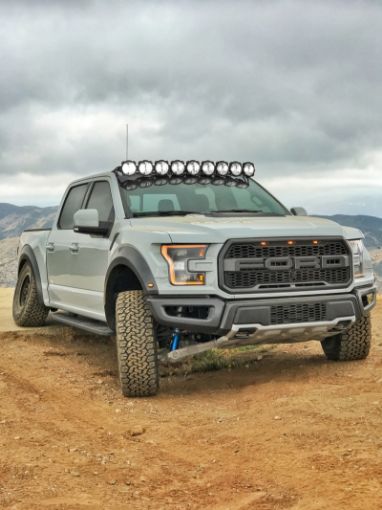 Picture of KC HiLiTES 17 - 18 Ford Raptor 57in. Pro6 Gravity LED 9 - Light 180w Combo Beam Overhead Light Bar Sys