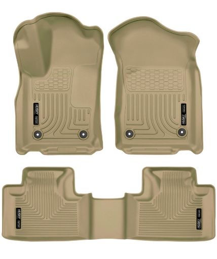 Picture of Husky Liners 16 - 22 Dodge Durango Weatherbeater Tan Front 2nd Seat Floor Liners