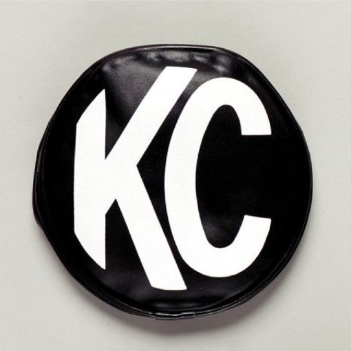 Picture of KC HiLiTES 6in. Round Soft Cover (Pair) - Black wWhite KC Logo