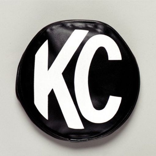 Picture of KC HiLiTES 8in. Round Soft Cover (Pair) - Black wWhite KC Logo