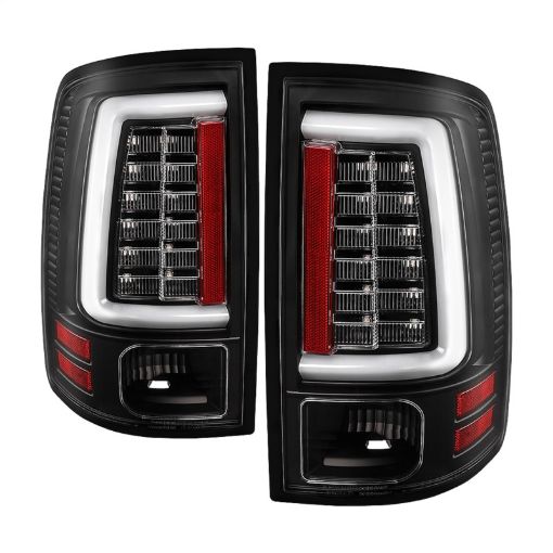 Picture of Spyder Dodge Ram 2013 - 2014 Light Bar LED Tail Lights - All Black ALT - YD - DRAM13V2 - LED - BKV2