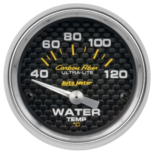 Picture of Autometer Carbon Fiber 52mm 40 - 120 Deg C Electronic Water Temp Gauge