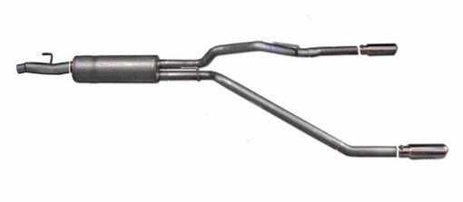 Picture of Gibson 11 - 13 Ford F - 150 King Ranch 5.0L 3in2.5in Cat - Back Dual Split Exhaust - Stainless