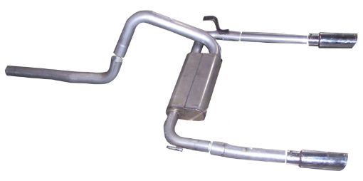 Picture of Gibson 98 - 02 Chevrolet Camaro Z28 5.7L 3in Cat - Back Dual Exhaust - Aluminized