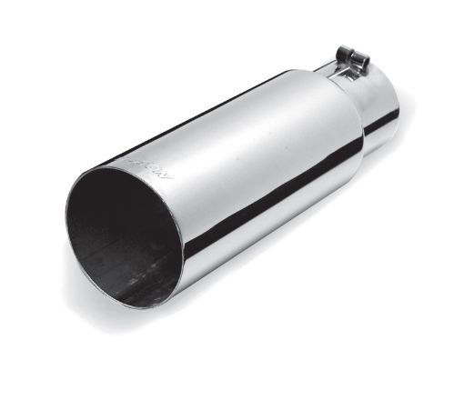 Picture of Gibson Round Single Wall Straight - Cut Tip - 3in OD2.5in Inlet8in Length - Stainless