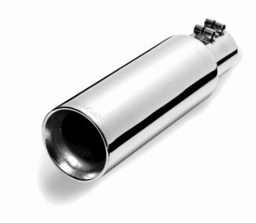 Picture of Gibson Round Dual Wall Angle - Cut Tip - 4in OD2.5in Inlet12in Length - Stainless
