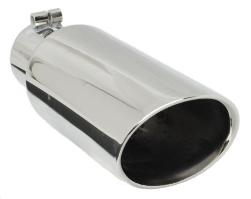 Picture of Gibson Round Dual Wall Oval Slash - Cut Tip - 3.5in OD2.375in Inlet11in Length - Stainless