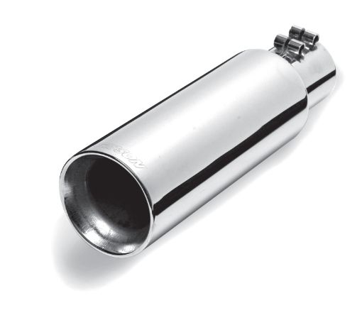 Picture of Gibson Round Dual Wall Straight - Cut Tip - 4in OD2.5in Inlet12in Length - Stainless