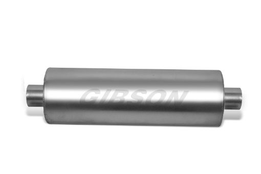 Picture of Gibson SFT Superflow CenterCenter Round Muffler - 8x24in3.5in Inlet3.5in Outlet - Stainless