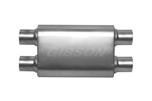 Picture of Gibson MWA Superflow DualDual Oval Muffler - 4x9x14in3in Inlet3in Outlet - Stainless