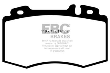 Picture of EBC 00 - 01 Mercedes - Benz M - Class (ML) ML430 4.3 Greenstuff Front Brake Pads