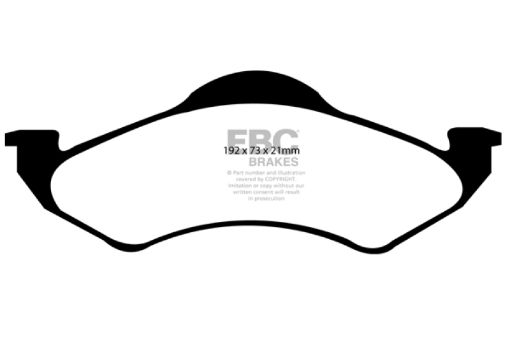 Picture of EBC 00 - 02 Dodge Dakota 2WD 2.5 Yellowstuff Front Brake Pads