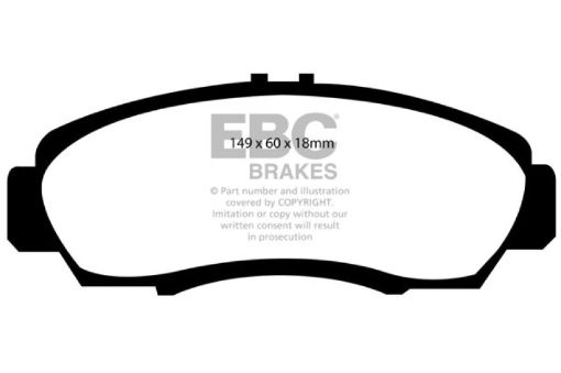 Picture of EBC 01 - 03 Acura CL 3.2 Greenstuff Front Brake Pads