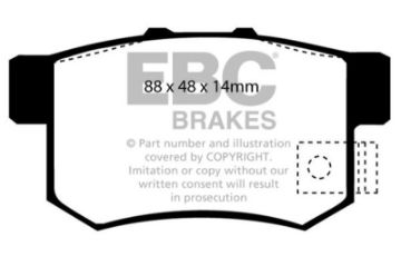 Picture of EBC 01 - 03 Acura CL 3.2 Ultimax2 Rear Brake Pads