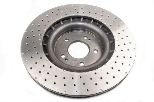 Picture of DBA 2018 Kia Stinger w Brembo Brakes Front Drilled Dimpled 4000 Series Rotor