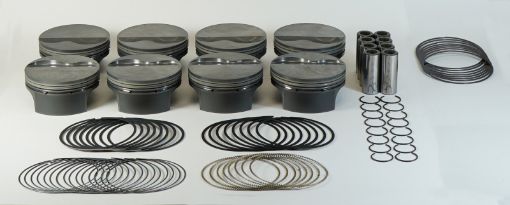Picture of Mahle MS Piston Set GM LS 418ci 4.080in Bore 4in Stk 6.125in Rod .927 Pin - 4.3cc 11.3 CR Set of 8