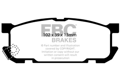 Picture of EBC 01 - 03 Mazda Miata MX5 1.8 (Sports Suspension) Greenstuff Rear Brake Pads