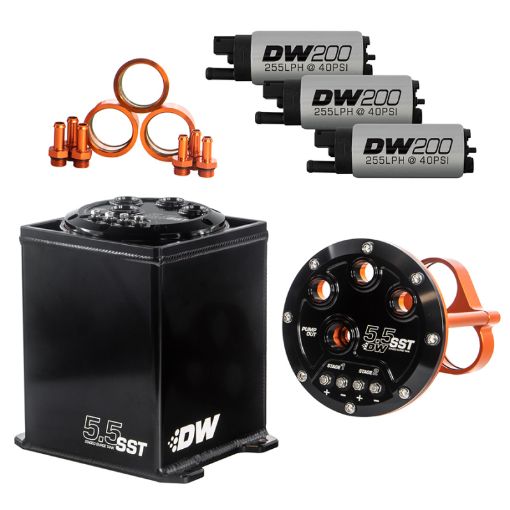 Picture of DeatschWerks 5.5L Modular Surge Tank Includes 3 DW200 Fuel Pumps