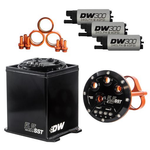 Picture of DeatschWerks 5.5L Modular Surge Tank Includes 3 DW300 Fuel Pumps