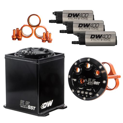 Picture of DeatschWerks 5.5L Modular Surge Tank Includes 3 DW400 Fuel Pumps