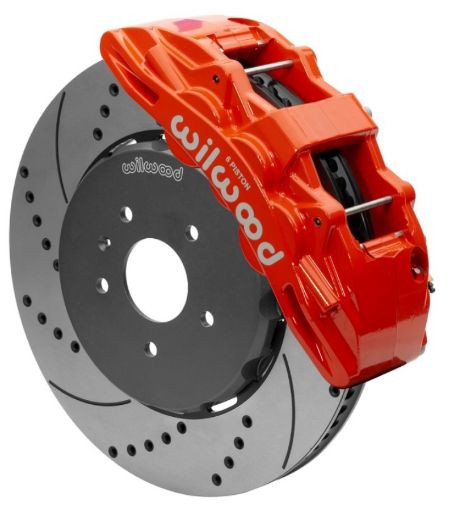Picture of Wilwood SX6R Front Brake Kit 15in SRP SlottedDrilled Red w Lines 14 Chevy Corvette C7
