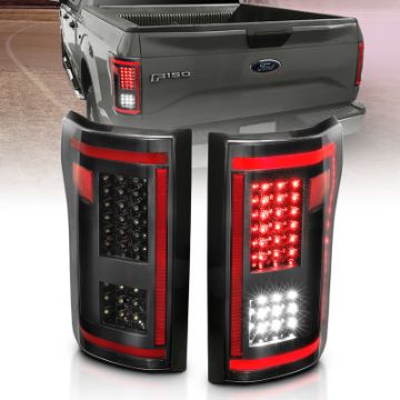 Picture of ANZO 15 - 17 Ford F - 150 LED Taillights Black w Sequential
