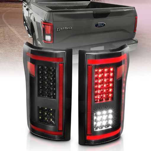 Picture of ANZO 15 - 17 Ford F - 150 LED Taillights Black w Sequential