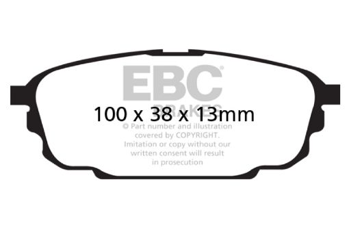 Picture of EBC 01 - 04 Mazda Protege 2.0 (Rear Rotors) Yellowstuff Rear Brake Pads