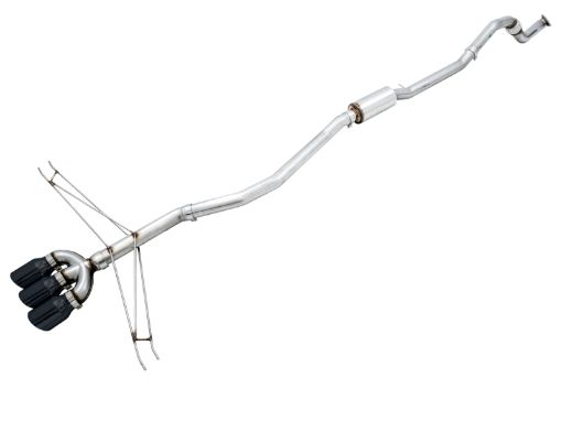 Picture of AWE Tuning 2016 Honda Civic Si Track Edition Exhaust wFront Pipe Triple Diamond Black Tips