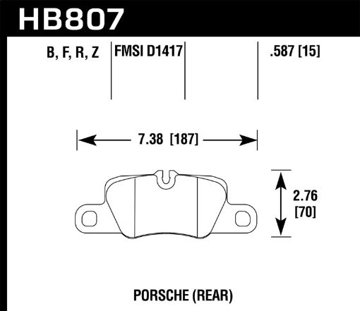 Picture of Hawk 16 - 17 Porsche Panamera SGTS HP Street Rear Brake Pad