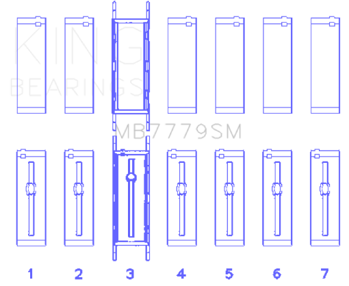 Picture of King BMW B58B30A Main Bearing Set