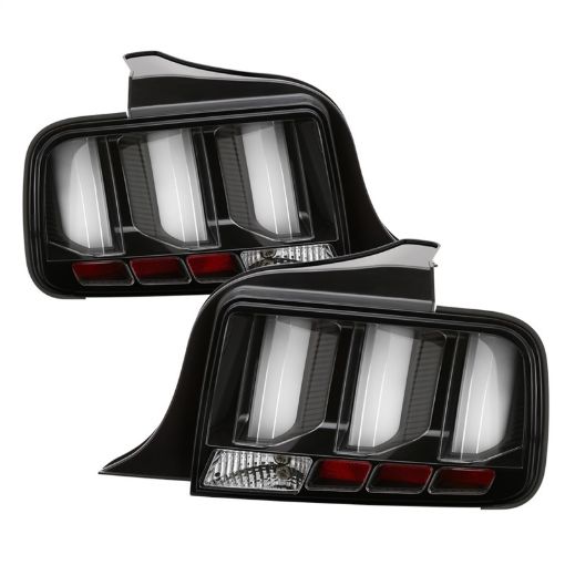 Picture of Spyder 05 - 09 Ford Mustang (White Light Bar) LED Tail Lights - Black ALT - YD - FM05V3 - LED - BK