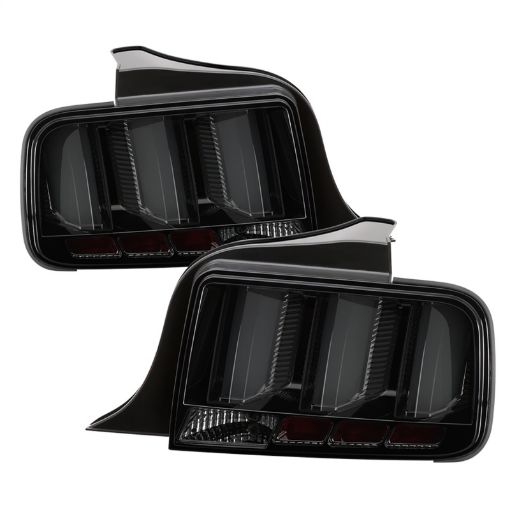 Picture of Spyder 05 - 09 Ford Mustang (White Light Bar) LED Tail Lights - Smoke ALT - YD - FM05V3 - LED - SM