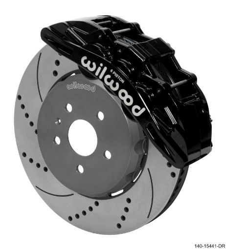 Picture of Wilwood SX6R Front Brake Kit 15in Lug Drive Drilled Rotor w Lines 16 - 19 Chevrolet Camaro