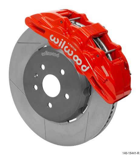 Picture of Wilwood SX6R Front Brake Kit 15in Lug Drive Red Rotor w Lines 16 - 19 Chevrolet Camaro