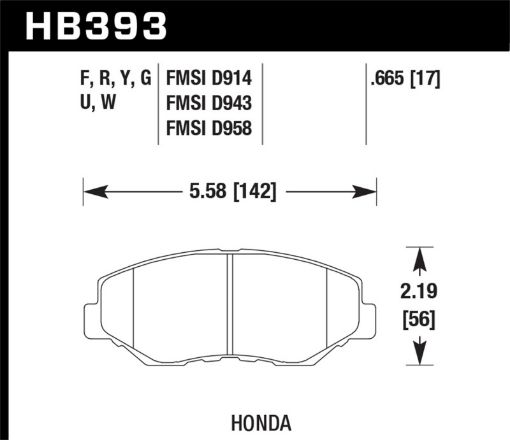 Picture of Hawk 8903 - 17 Honda Accord HPS 5.0 Front Brake Pads
