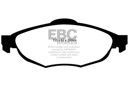 Picture of EBC 01 - 06 Chrysler Sebring Sedan 2.4 Ultimax2 Front Brake Pads