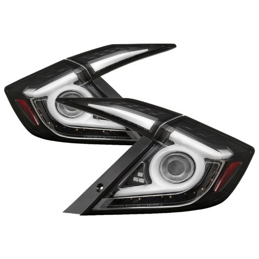 Picture of Spyder 16 - 19 Honda Civic 4 Door Light Bar LED Tail Lights - Black - ALT - YD - HC164D - LB - BK