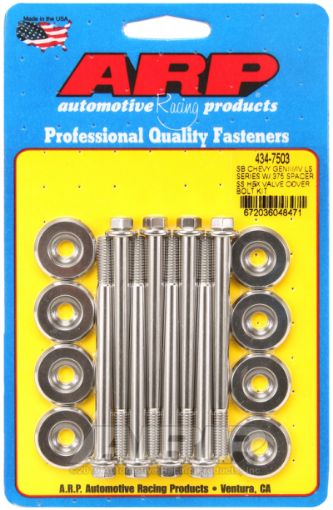Picture of ARP SB Chevrolet Gen IIIIV LS Series w 0.375 Spacer SS Hex Valve Cover Bolt Kit