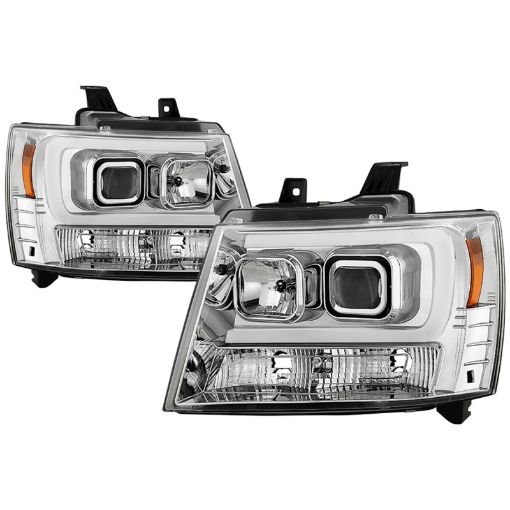Picture of Spyder 07 - 14 Chevy SuburbanTahoe V2 Projector Headlights LED Turn Sig Chrome PRO - YD - CSUB07V3 - SB - C